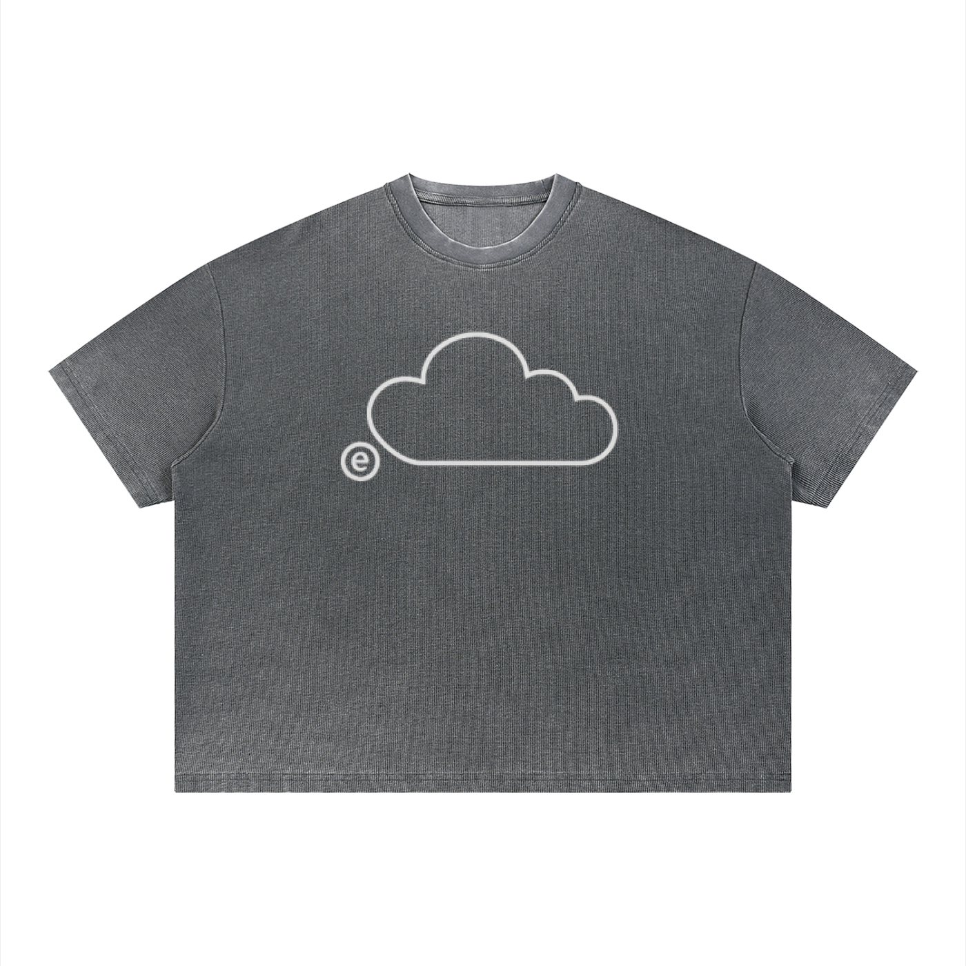 'LCOHSM" Collection Unisex Vintage Wash Sunfade Boxy Waffle T-Shirt