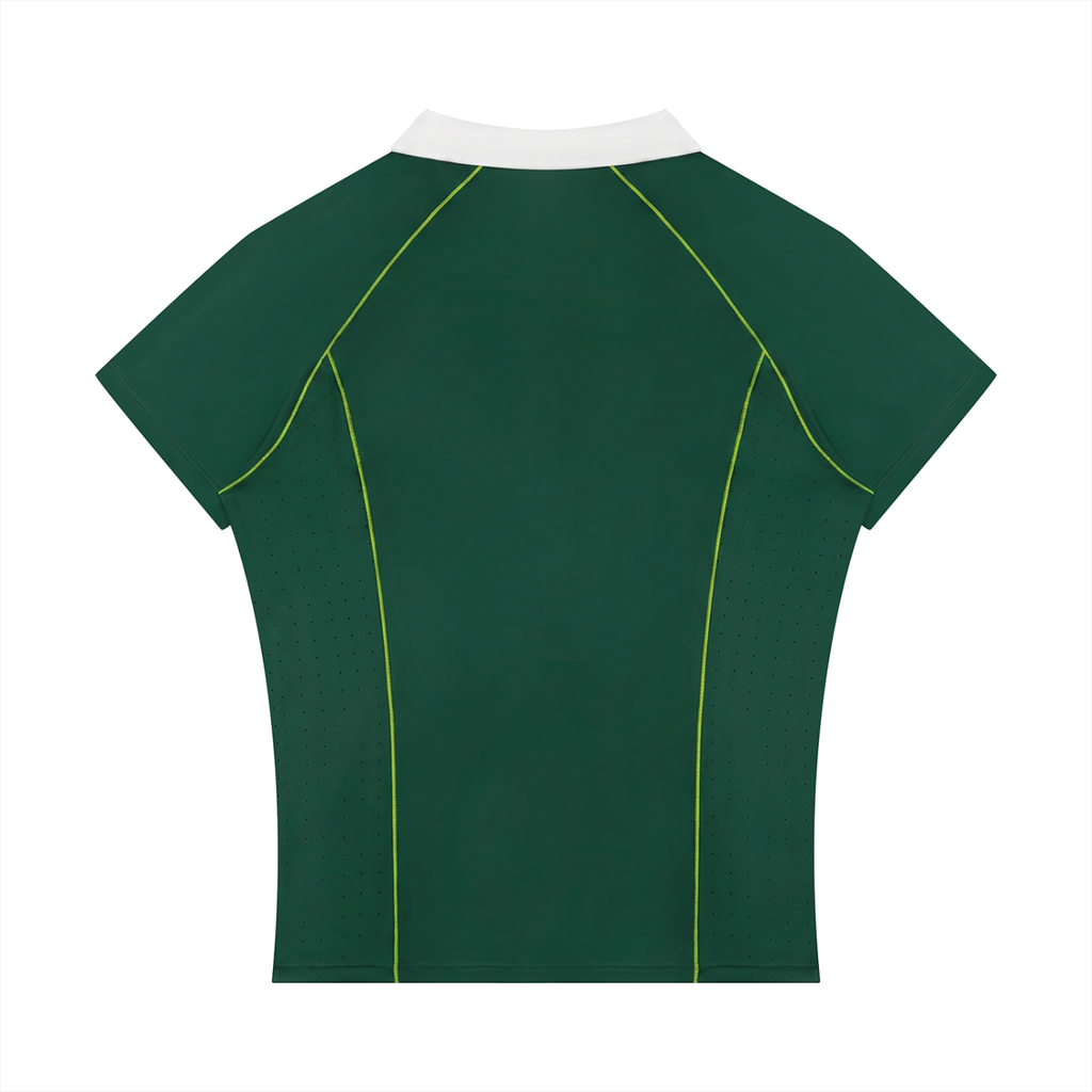 "LCOHSM" Women’s Slim Fit Quarter-Zip Polo Shirt