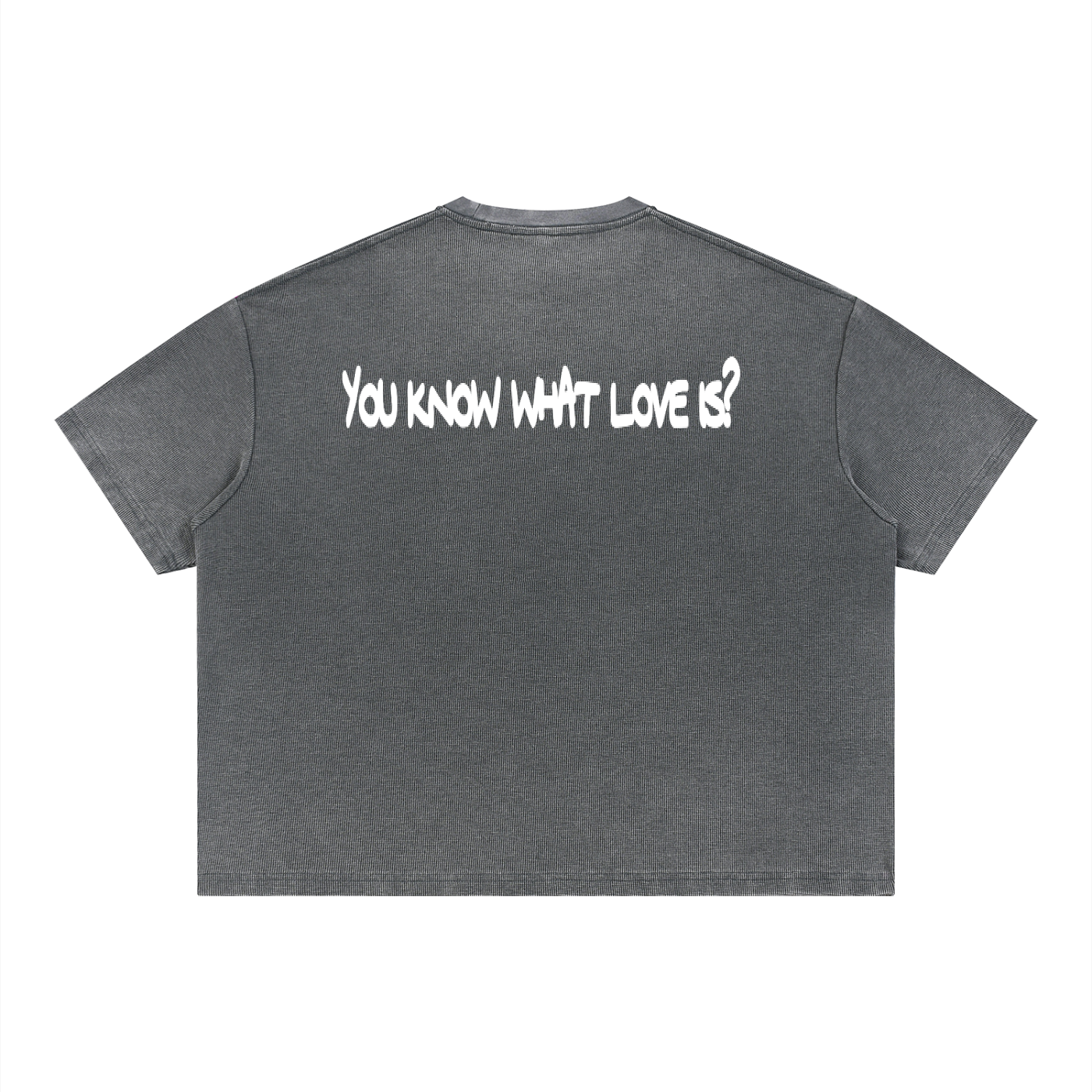 'LCOHSM" Collection Unisex Vintage Wash Sunfade Boxy Waffle T-Shirt