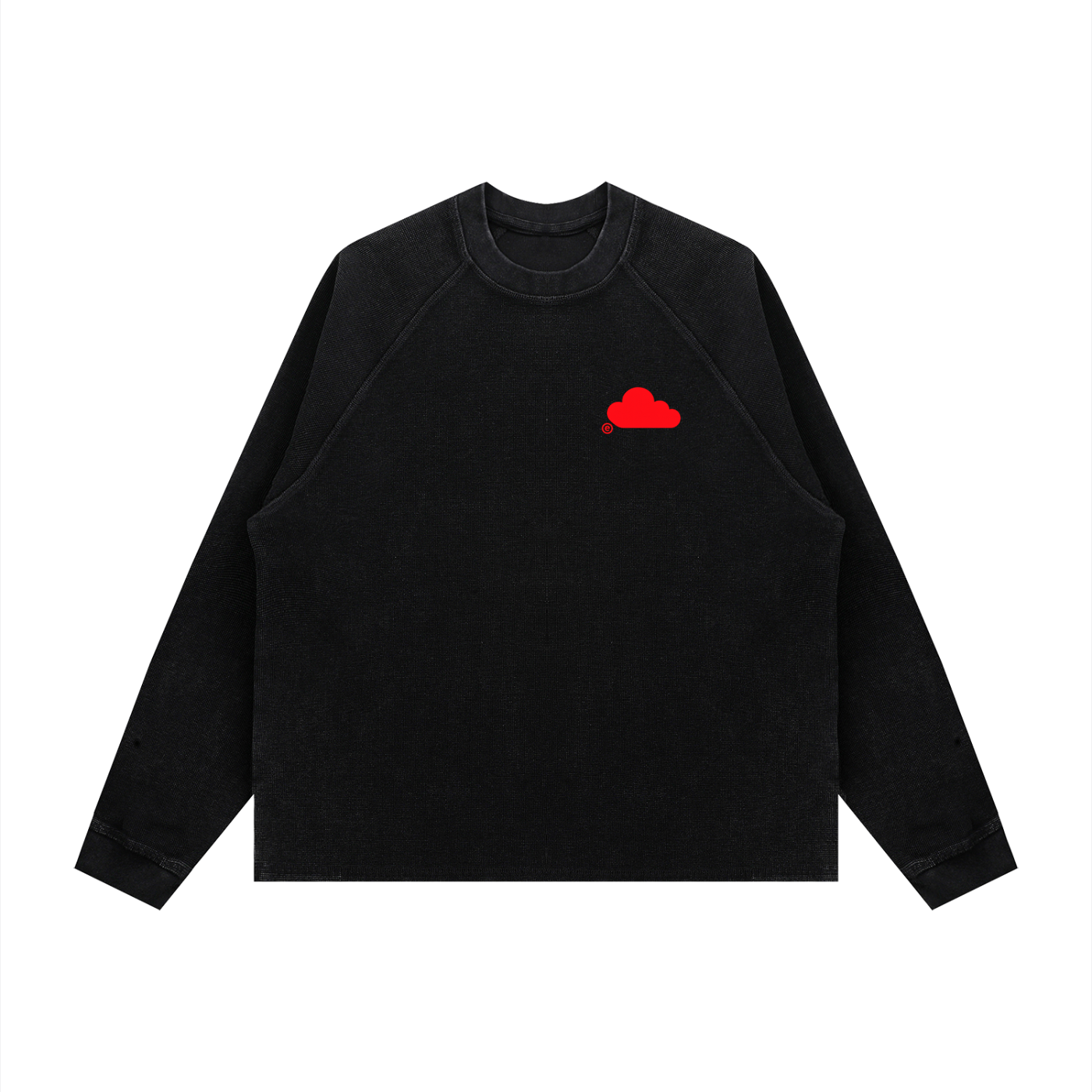 ENJOY YOURSELF Heavyweight Vintage Wash Boxy Waffle Long sleeve