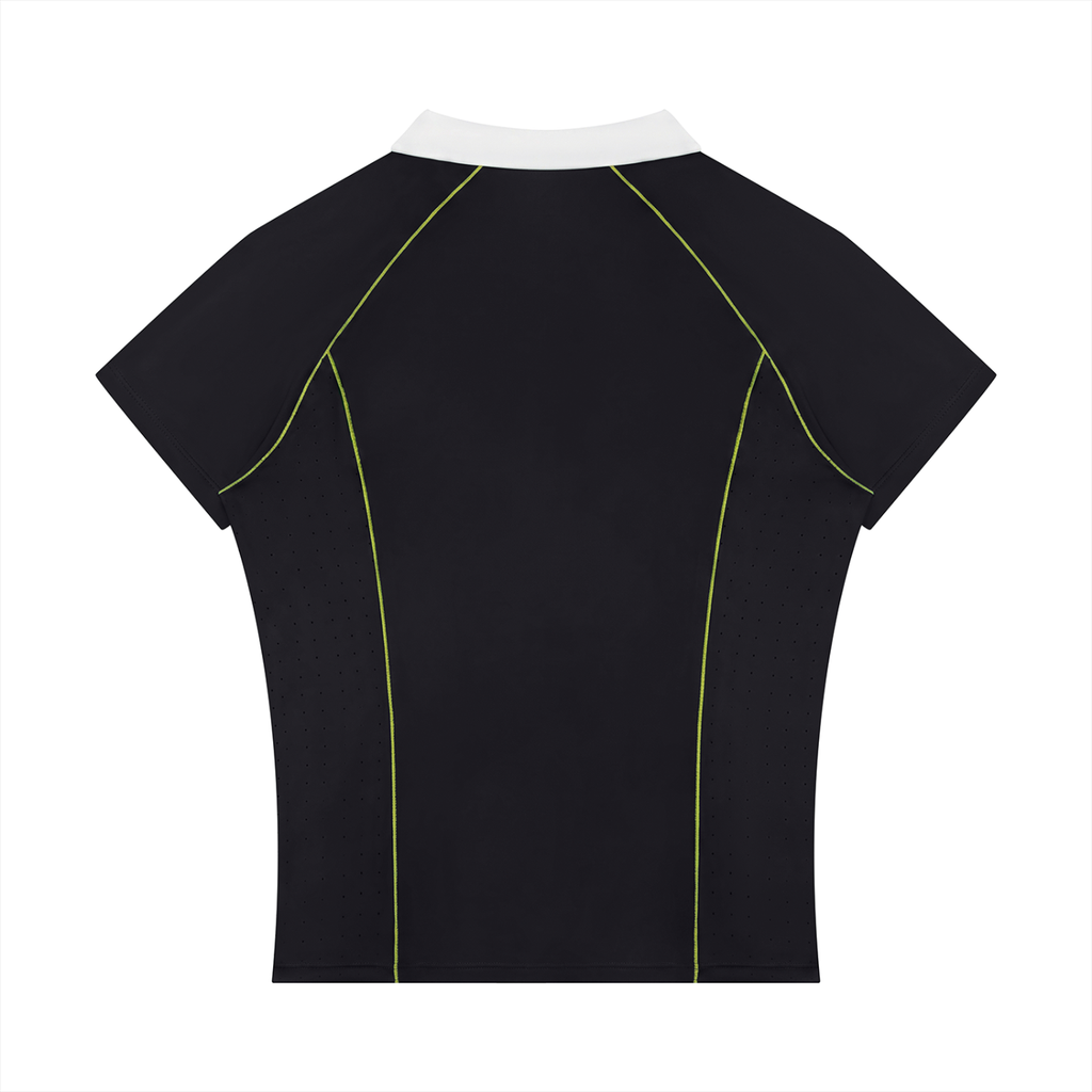 "LCOHSM" Women’s Slim Fit Quarter-Zip Polo Shirt