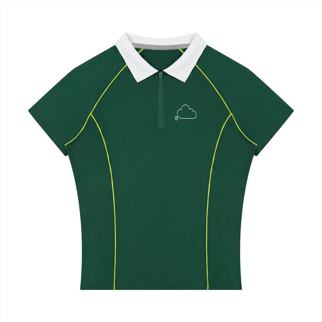 "LCOHSM" Women’s Slim Fit Quarter-Zip Polo Shirt